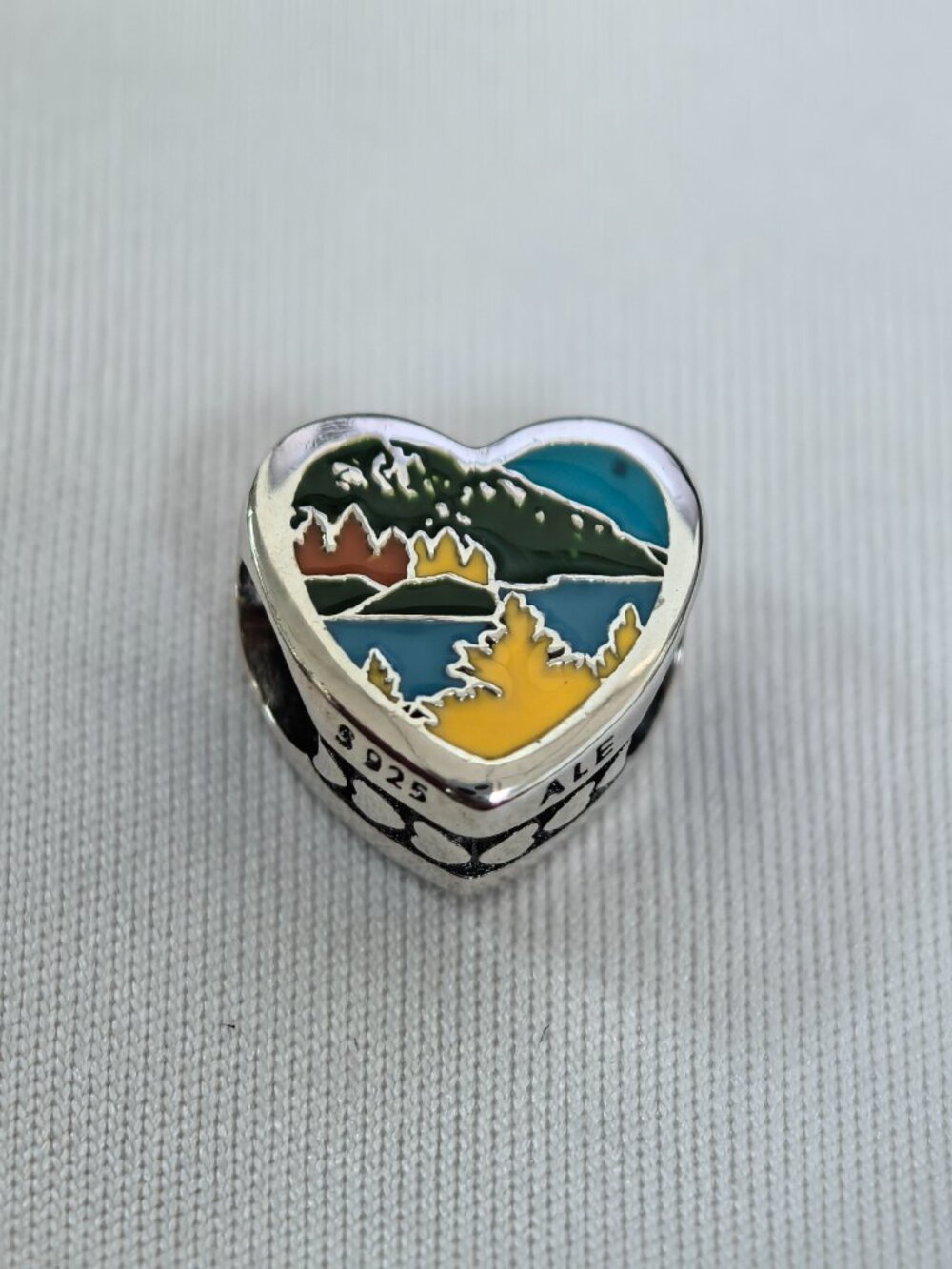 Pandora Vermont Maple Leaf Heart Charm, S925 Silver Jewelry